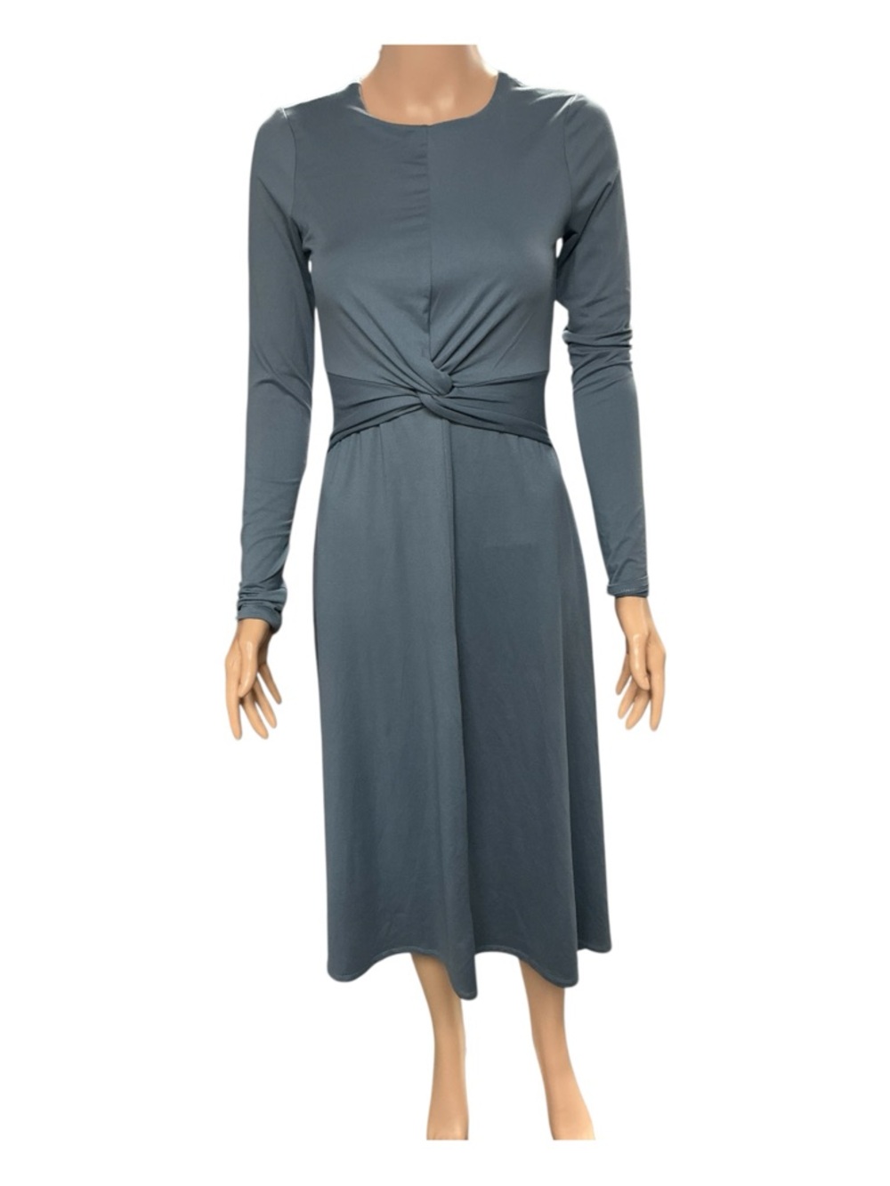 a new day - NWT - Periwinkle Blue Long Sleeve Twist-Waist Midi Dress - Picture 5 of 6